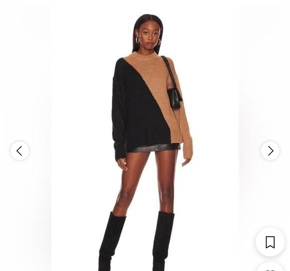 L’Academie Womens Black and Tan Jumper. NWT-xs